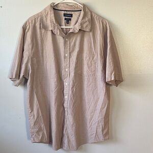 Croft & Barrow Men's Tan Casual Button Down Shirt
